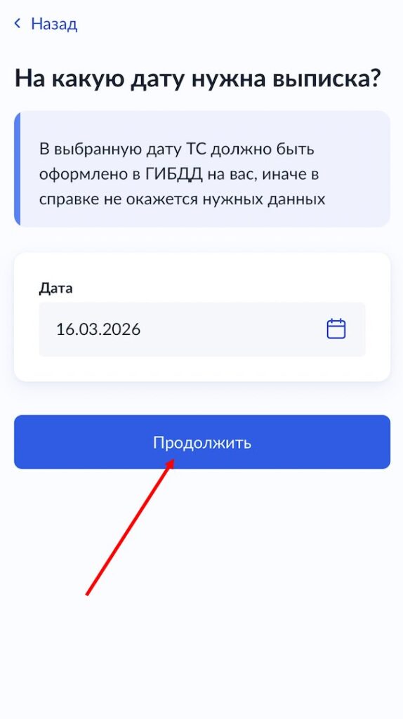 Поучение выписки из ГИБДД на Госуслугах